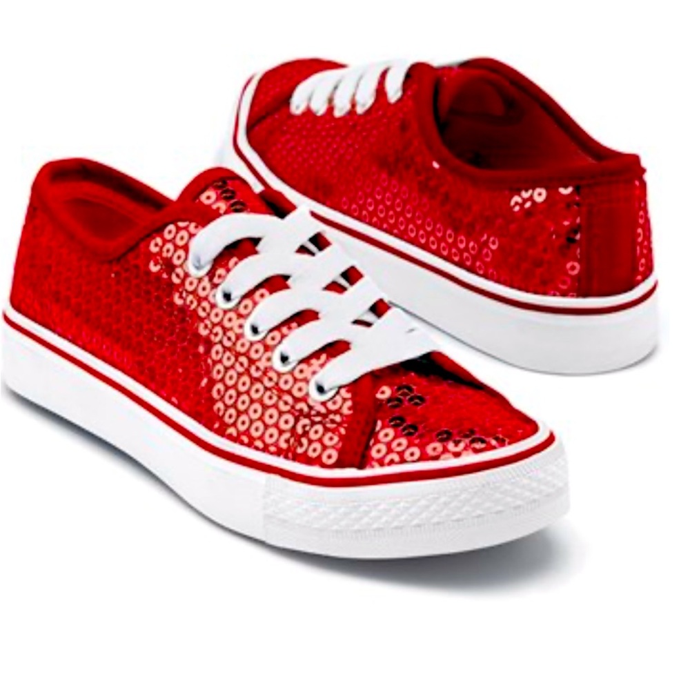 Girls Size 3 Red Sequin Shoe! Great condition!